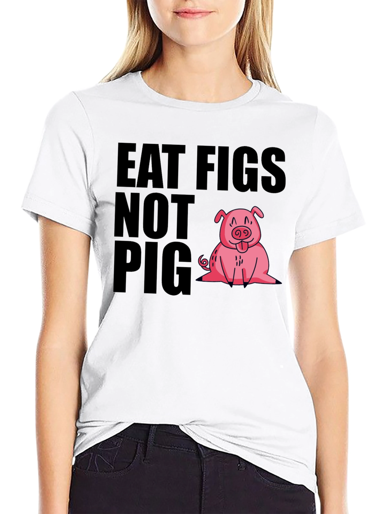 Eat Figs Not Pig Vegan Graphic Tee