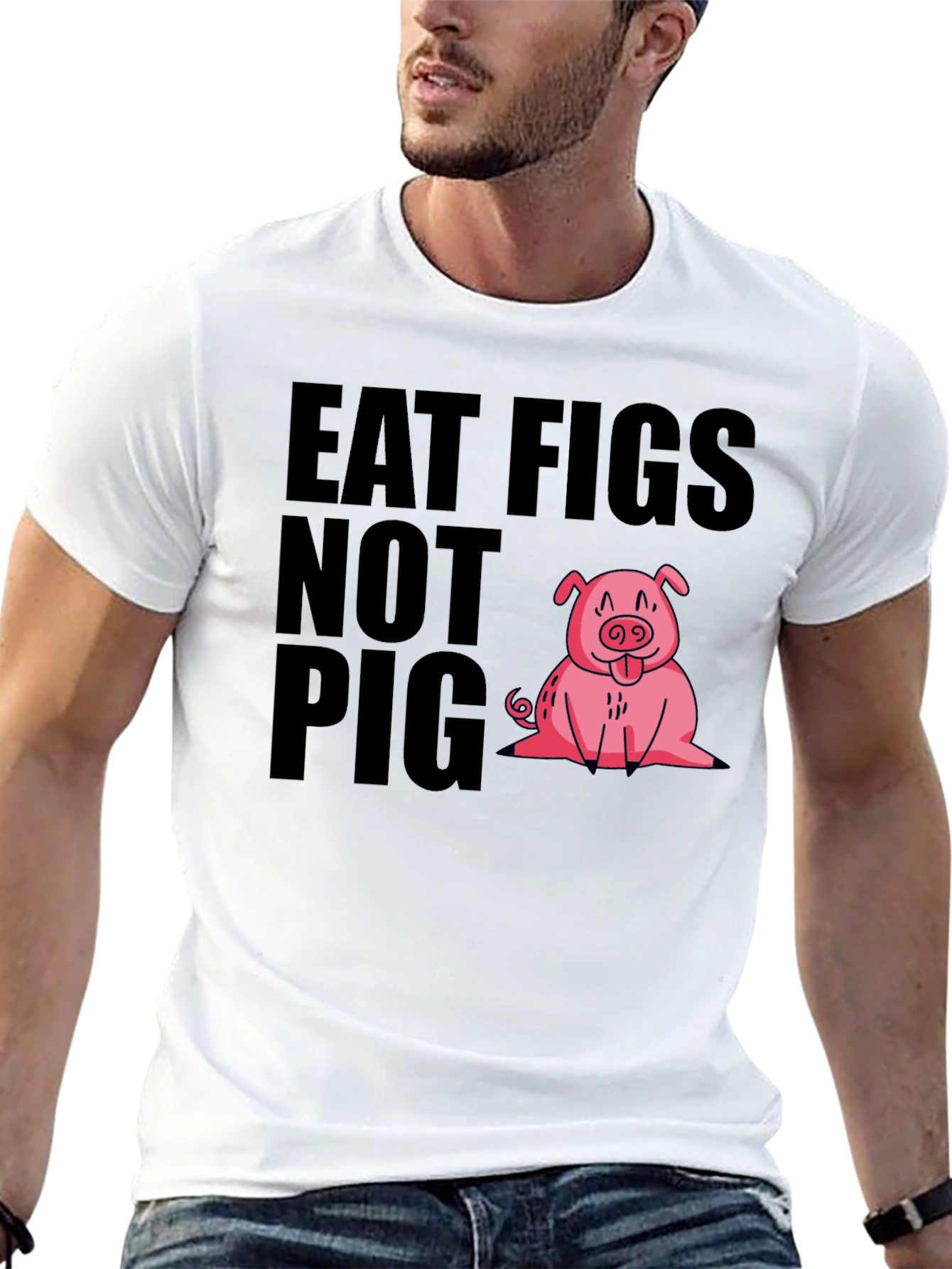 Eat Figs Not Pig Vegan Graphic Tee