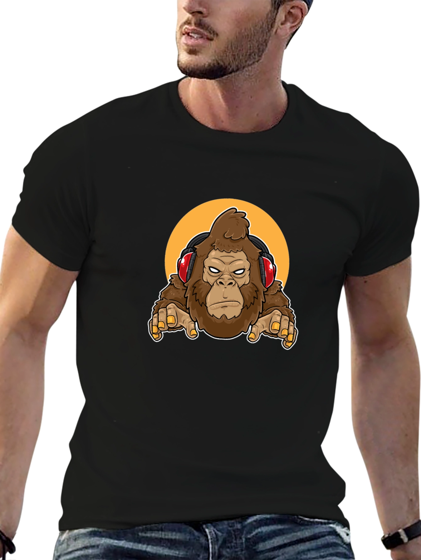 Cool Ape DJ T-Shirt - Black Graphic Tee