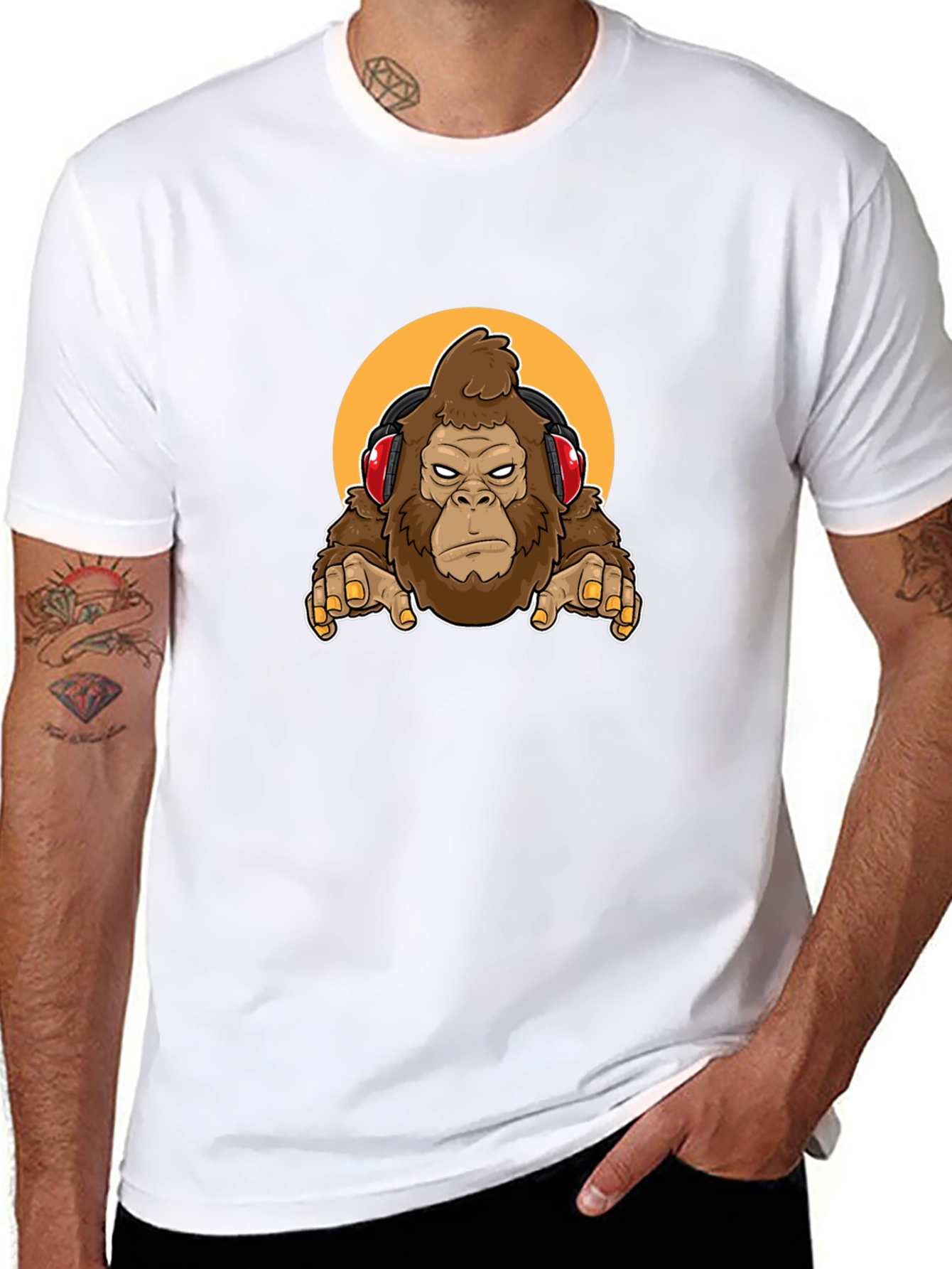 Cool Ape DJ T-Shirt - Black Graphic Tee