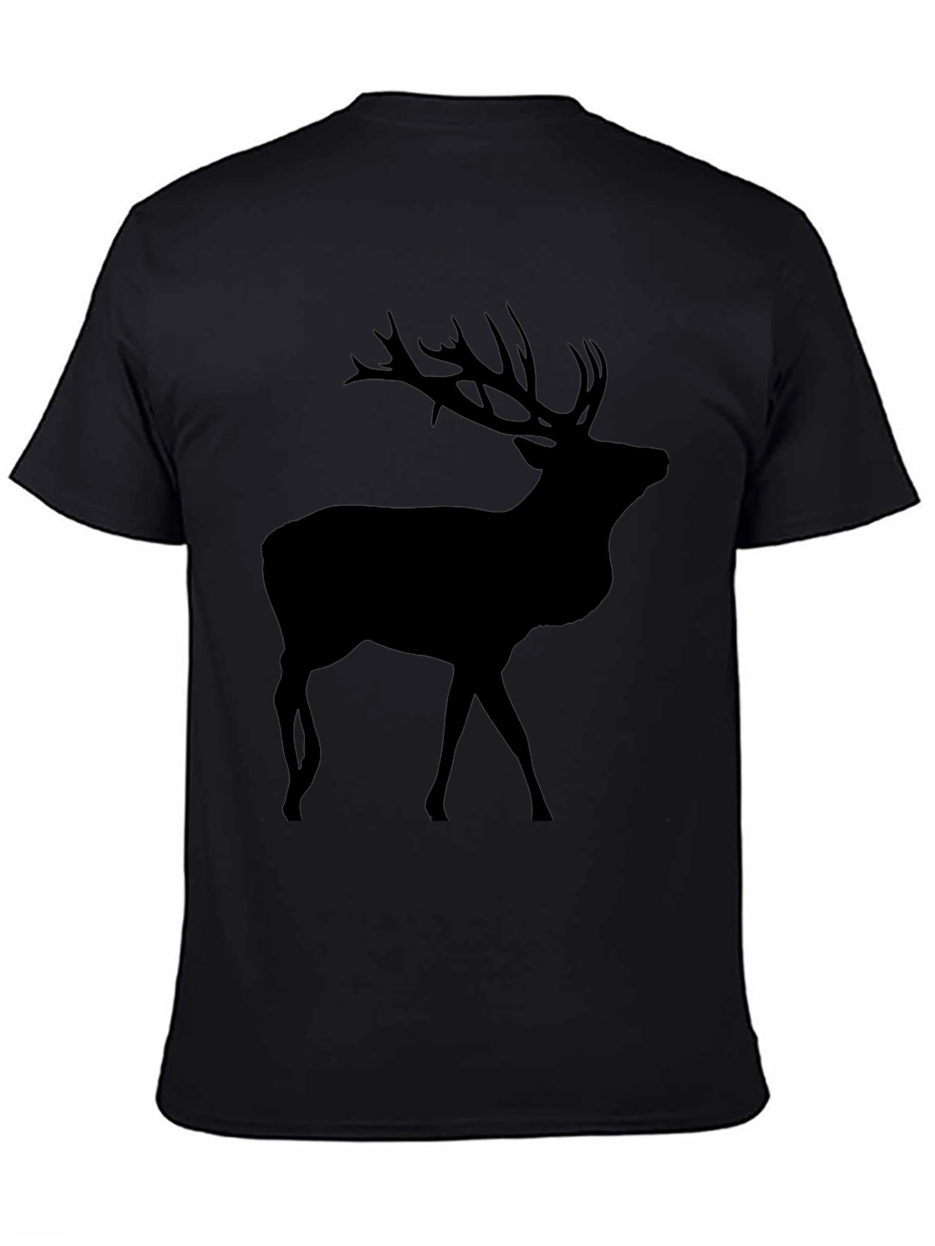 Deer Silhouette T-Shirt - Black