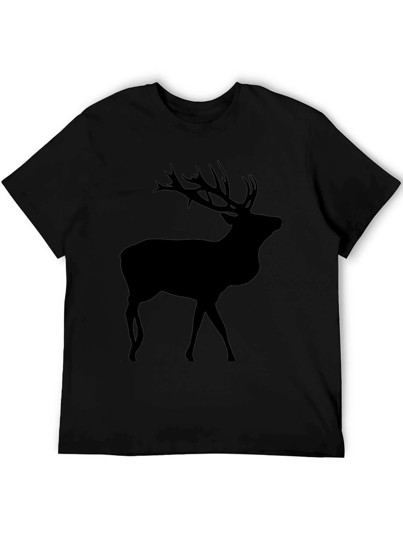 Deer Silhouette T-Shirt - Black