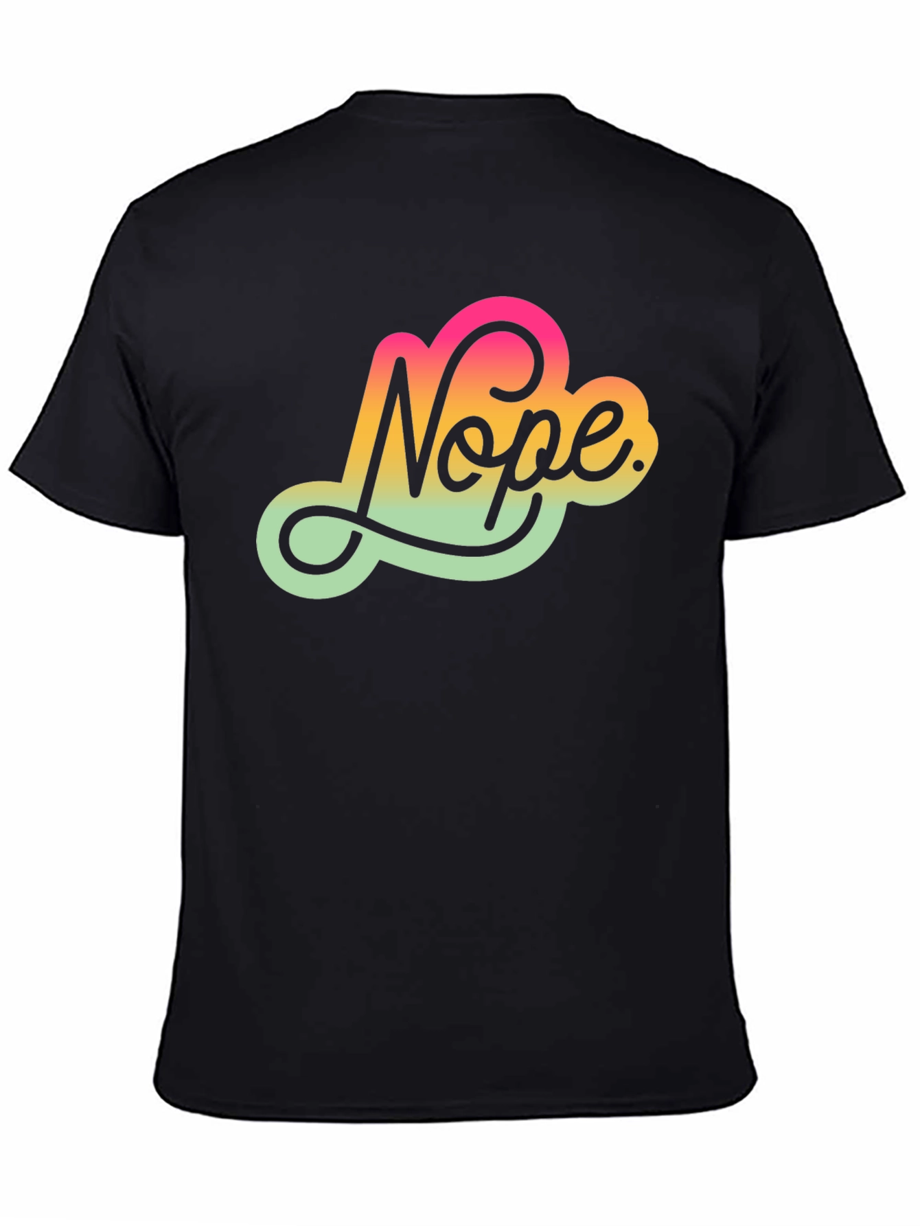 Nope Gradient Graphic T-Shirt - Trendy Casual Wear