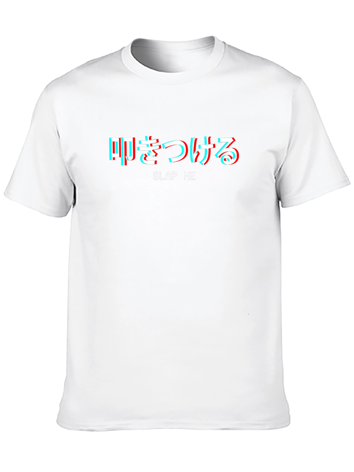 Slap Me Graphic Tee - Trendy Japanese Text T-Shirt