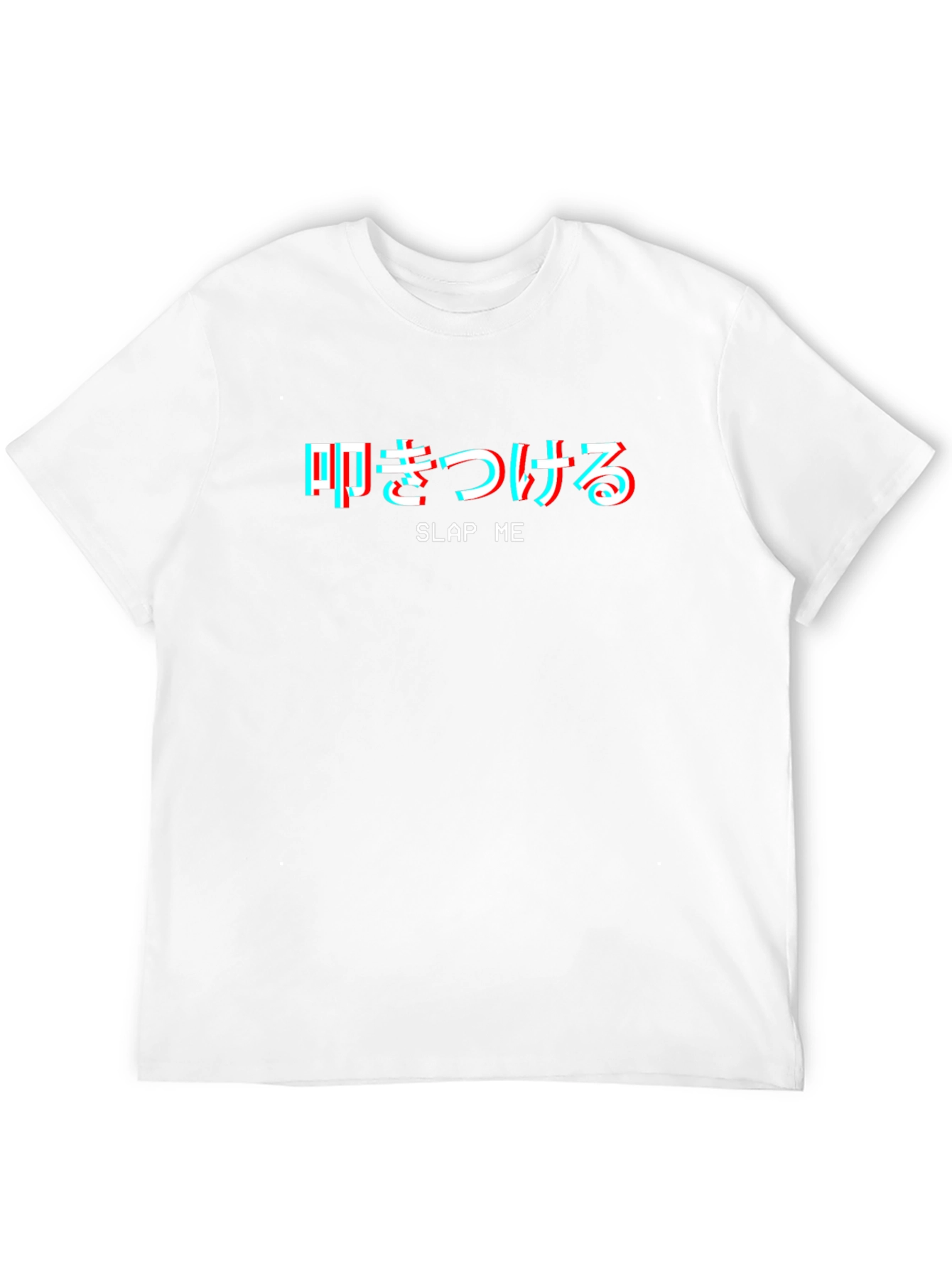 Slap Me Graphic Tee - Trendy Japanese Text T-Shirt