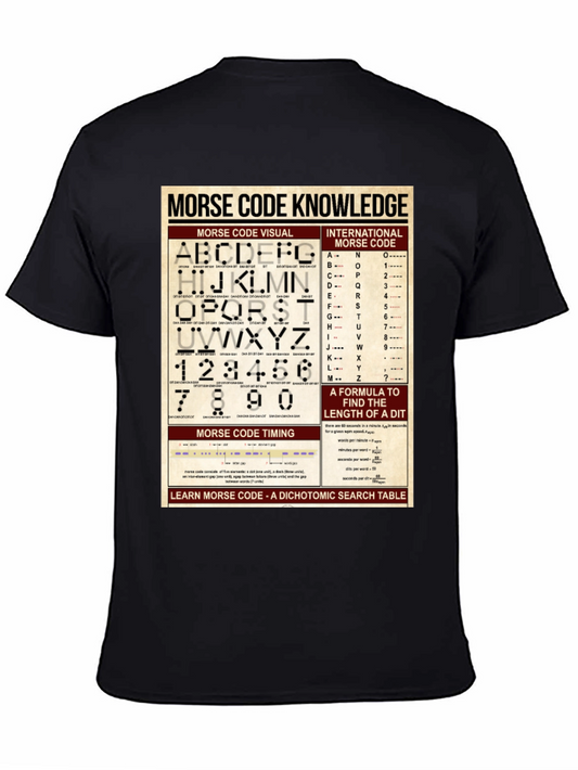 Morse Code Knowledge Chart Graphic T-Shirt