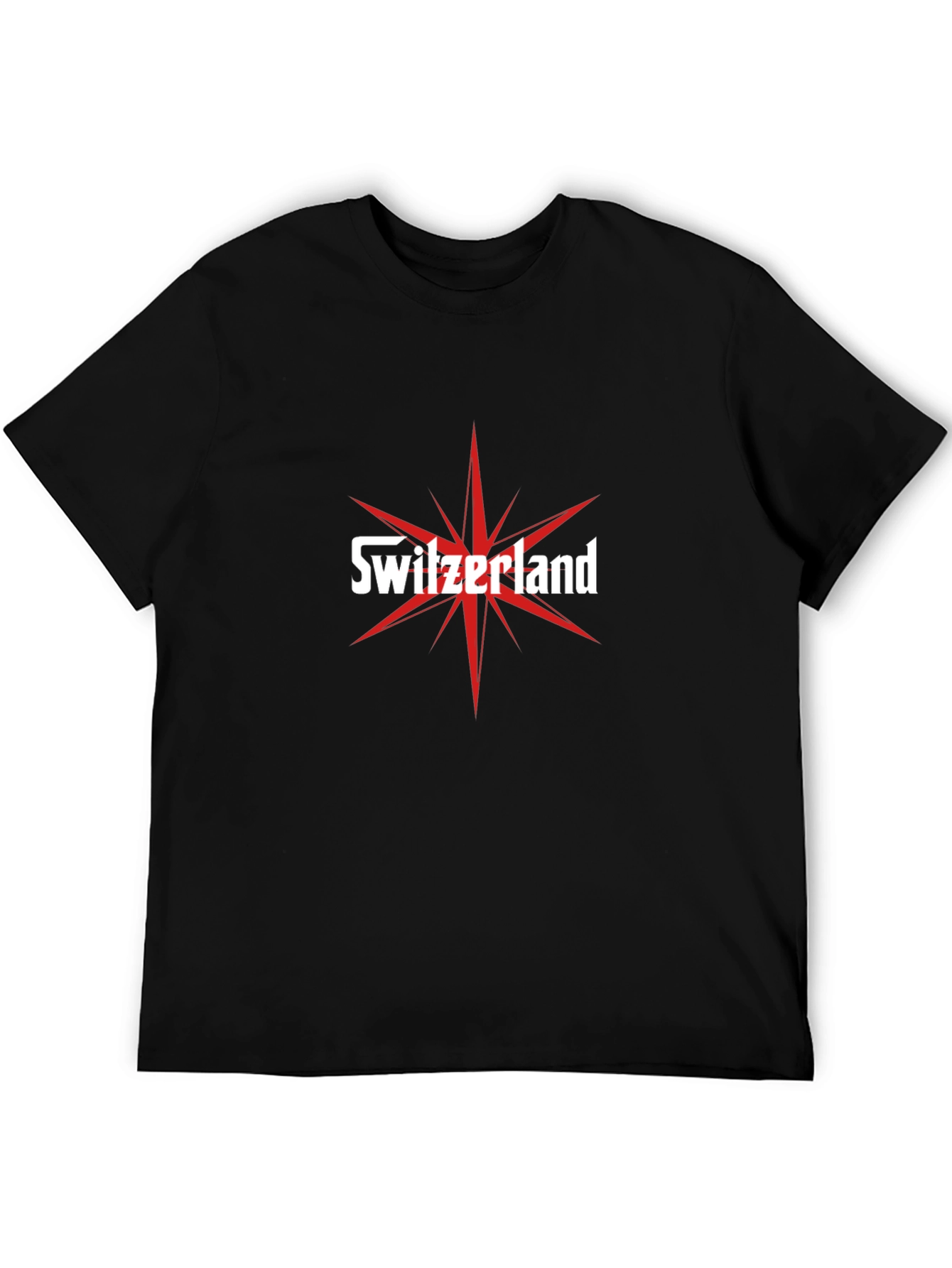 Switzerland Graphic Black T-Shirt