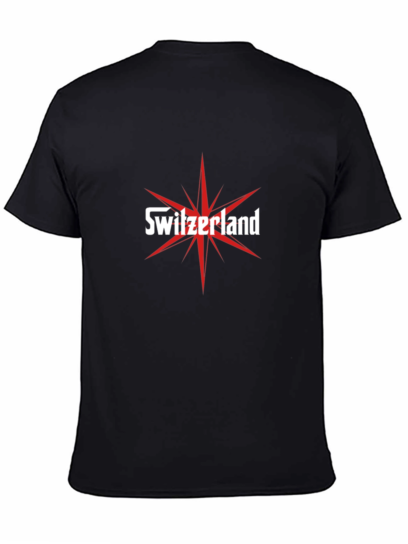 Switzerland Graphic Black T-Shirt