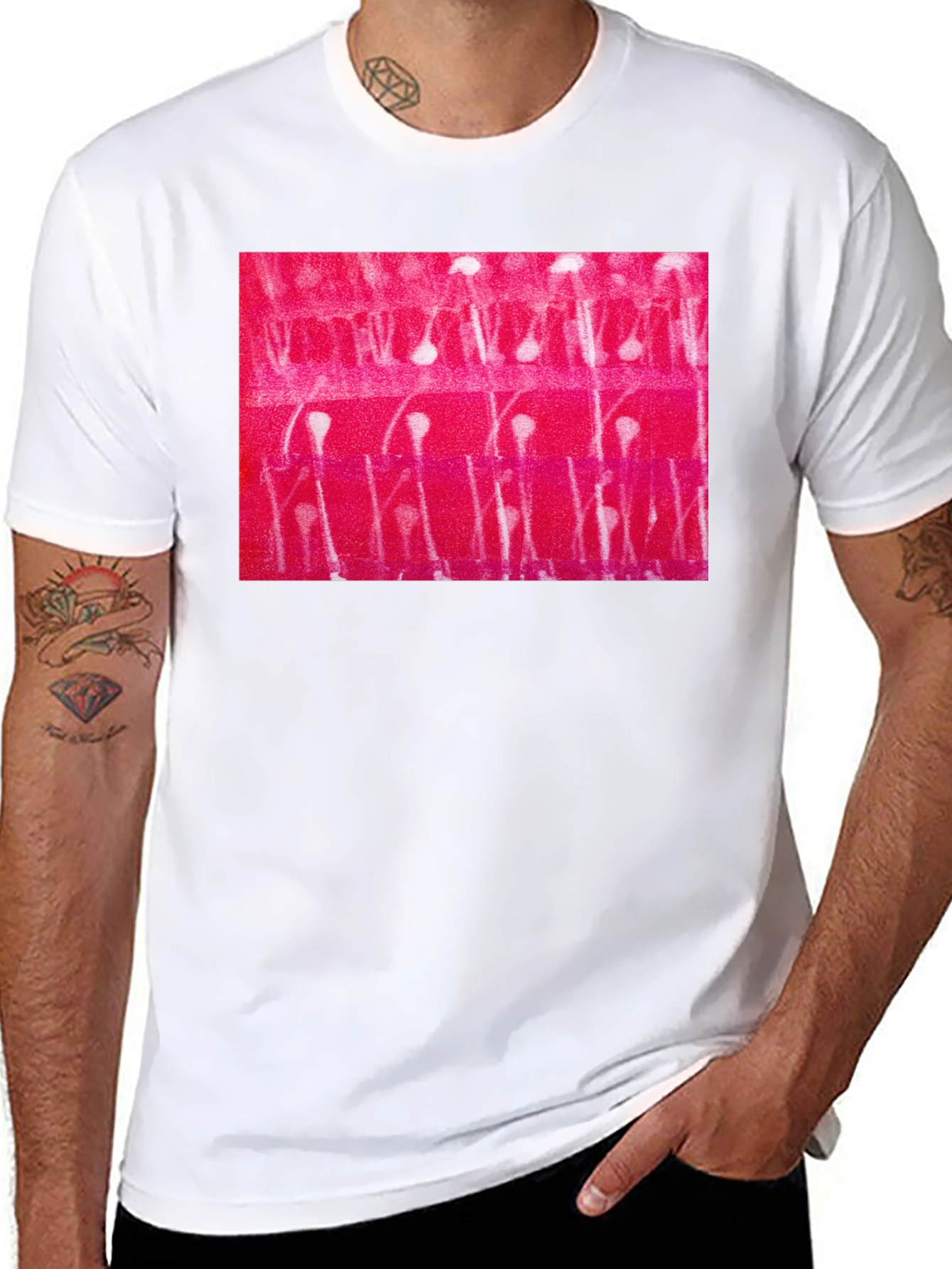 Abstract Patterned Black T-Shirt