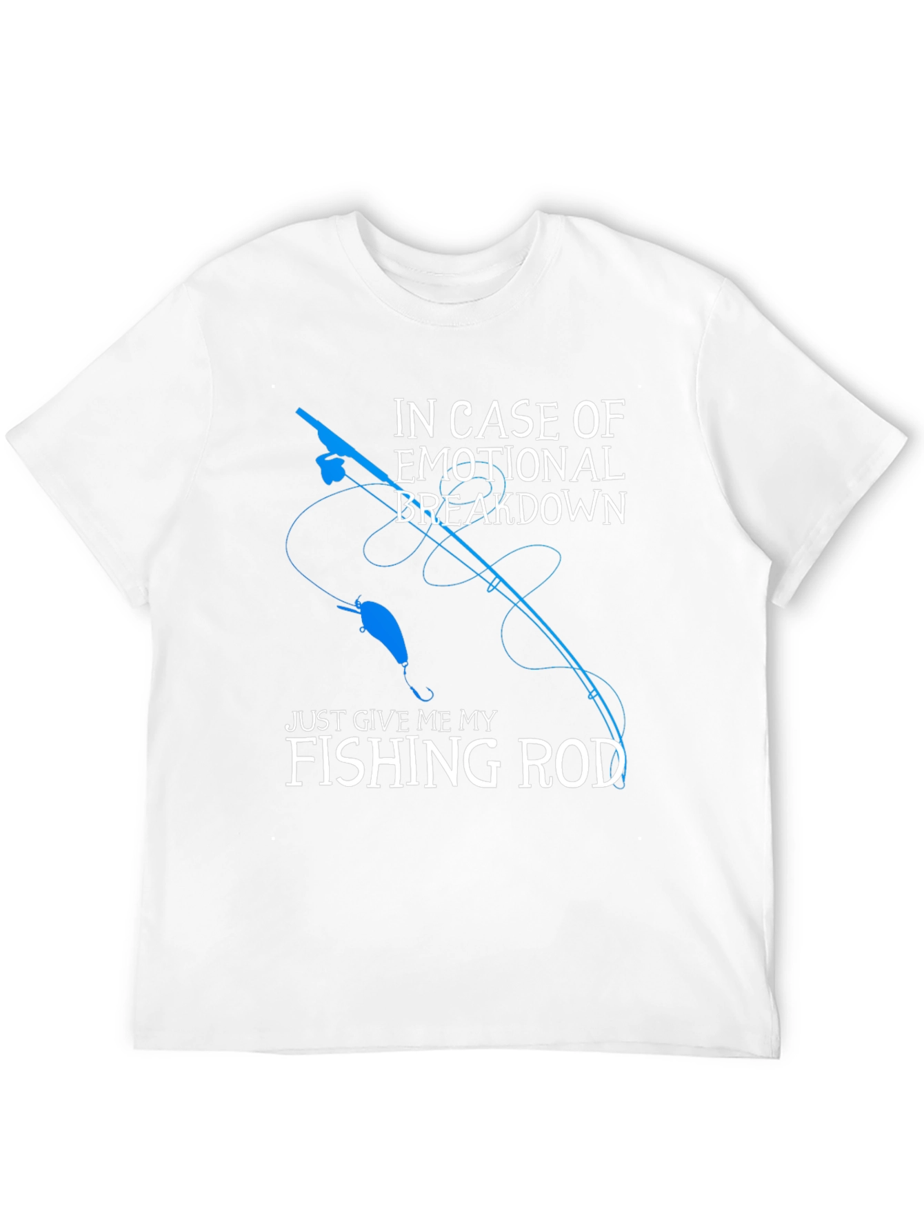 Fishing Rod Emotional Breakdown Graphic Tee