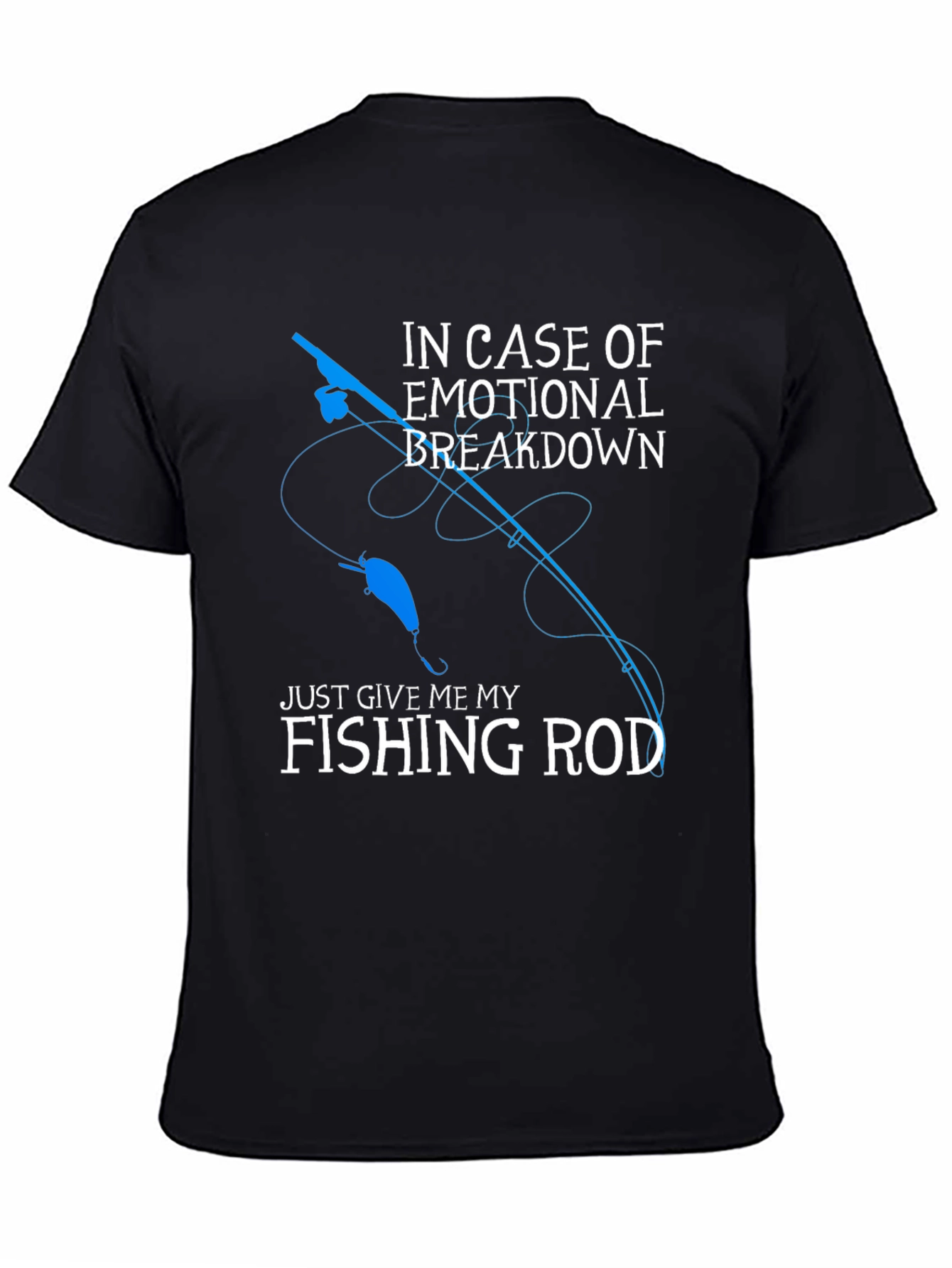 Fishing Rod Emotional Breakdown Graphic Tee