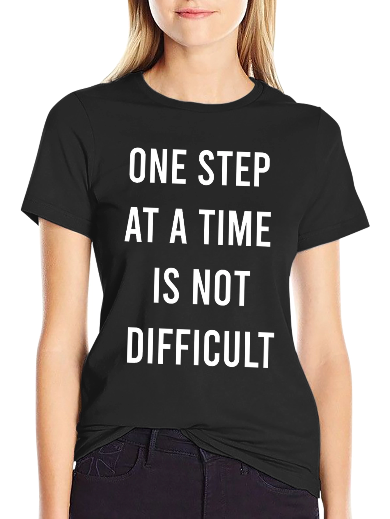 One Step at a Time Black T-Shirt