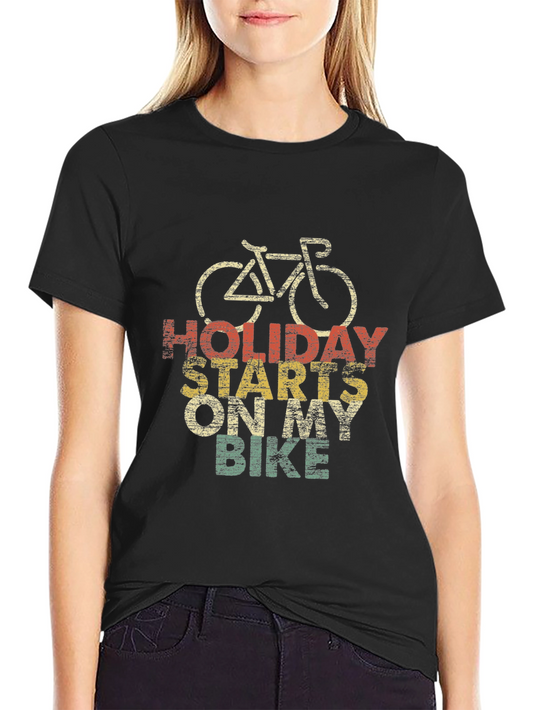 Holiday Starts On My Bike T-Shirt