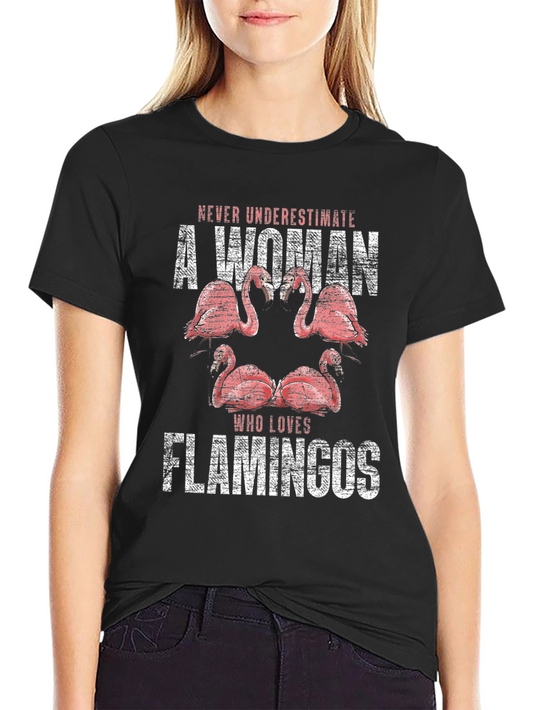 Flamingo Lover Graphic Tee - Never Underestimate