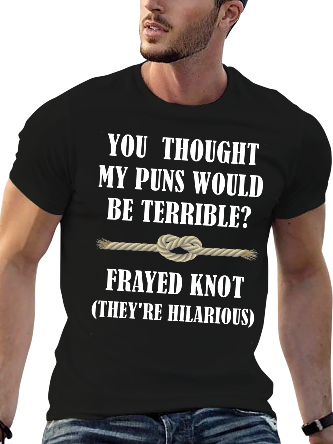 Frayed Knot Pun T-Shirt - Humorous Graphic Tee