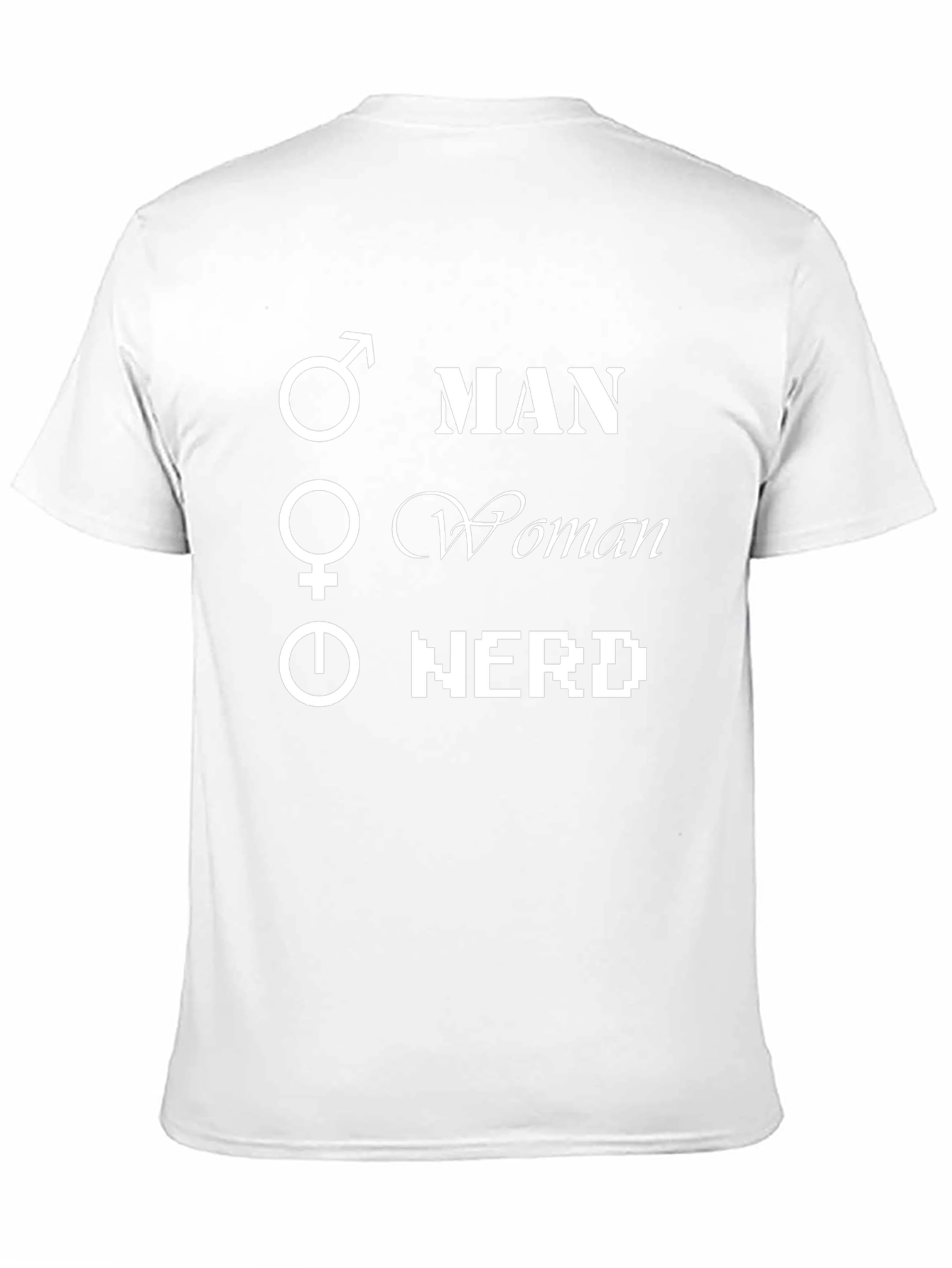 Man Woman Nerd T-Shirt - Unisex Graphic Tee