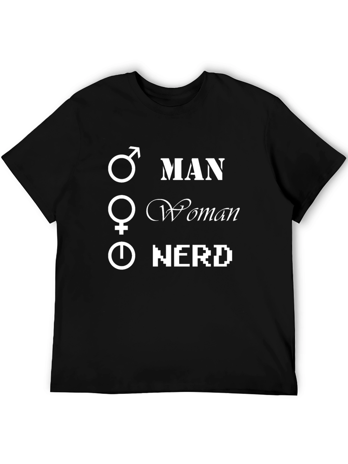 Man Woman Nerd T-Shirt - Unisex Graphic Tee