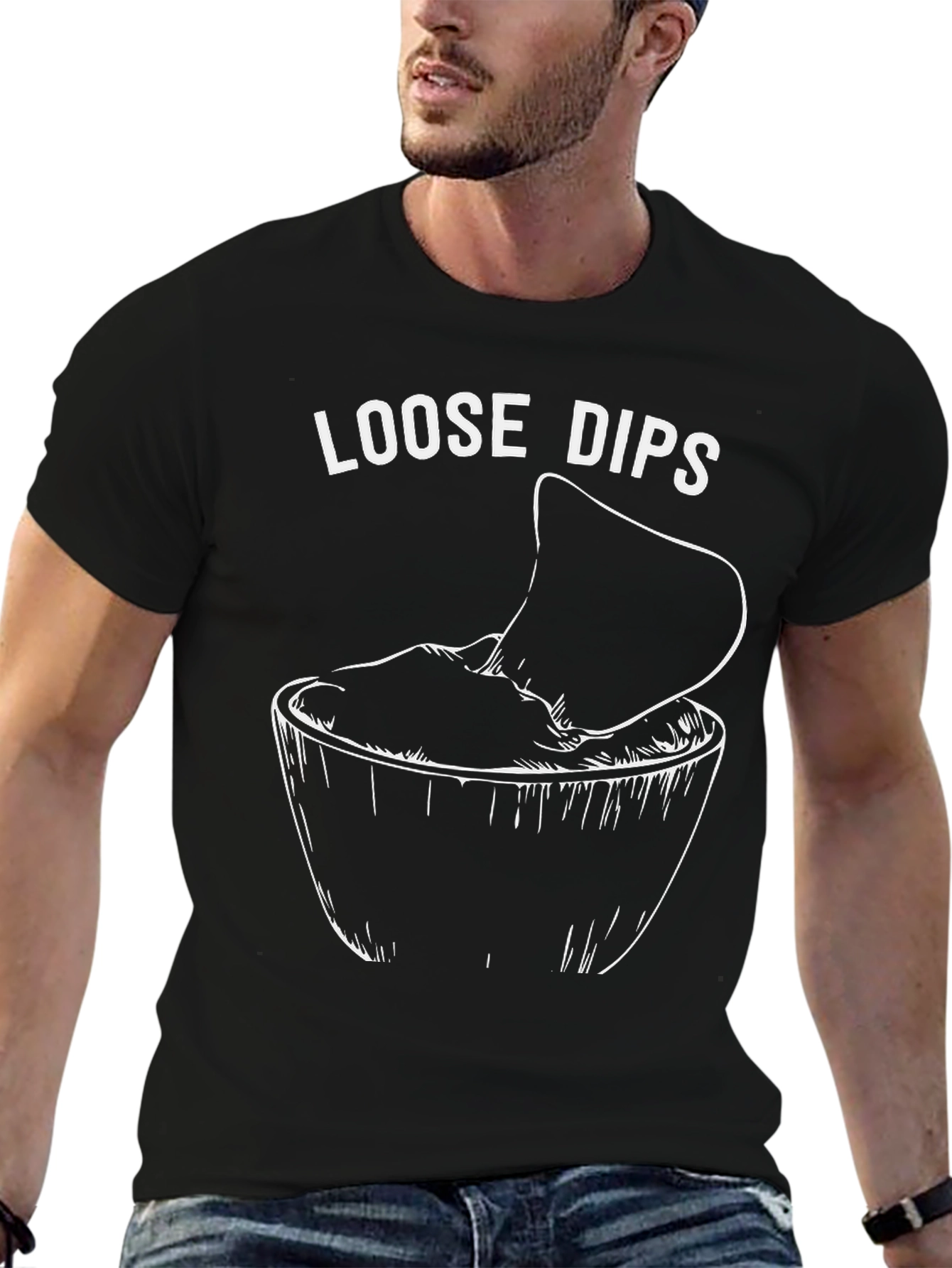 Loose Dips Graphic Tee - Funny Food Shirt