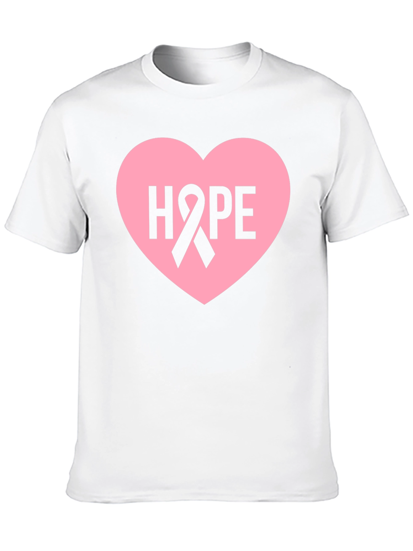 Hope Heart Ribbon T-Shirt - Breast Cancer Awareness