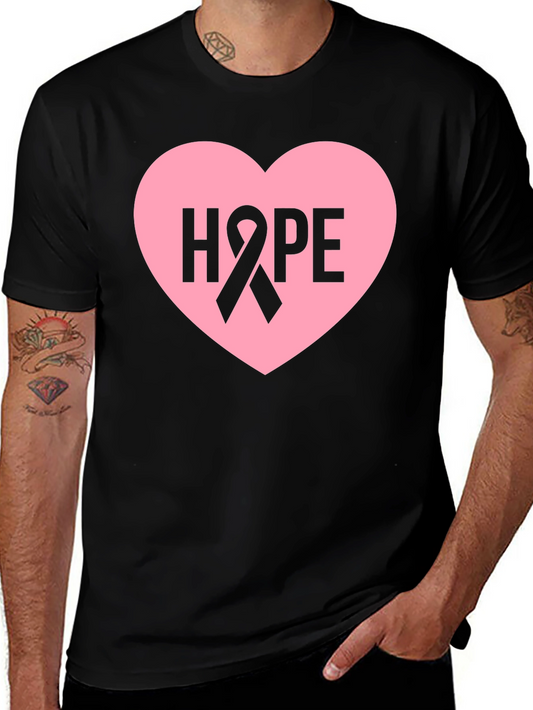 Hope Heart Ribbon T-Shirt - Breast Cancer Awareness