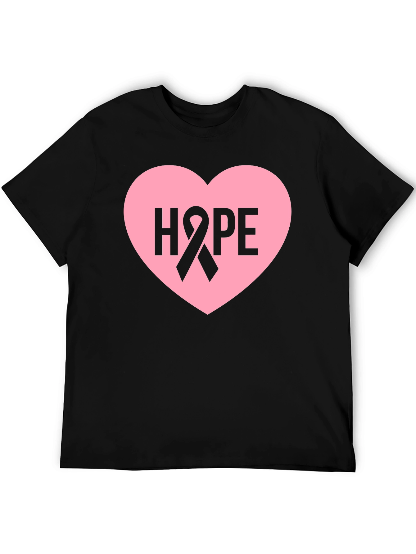 Hope Heart Ribbon T-Shirt - Breast Cancer Awareness