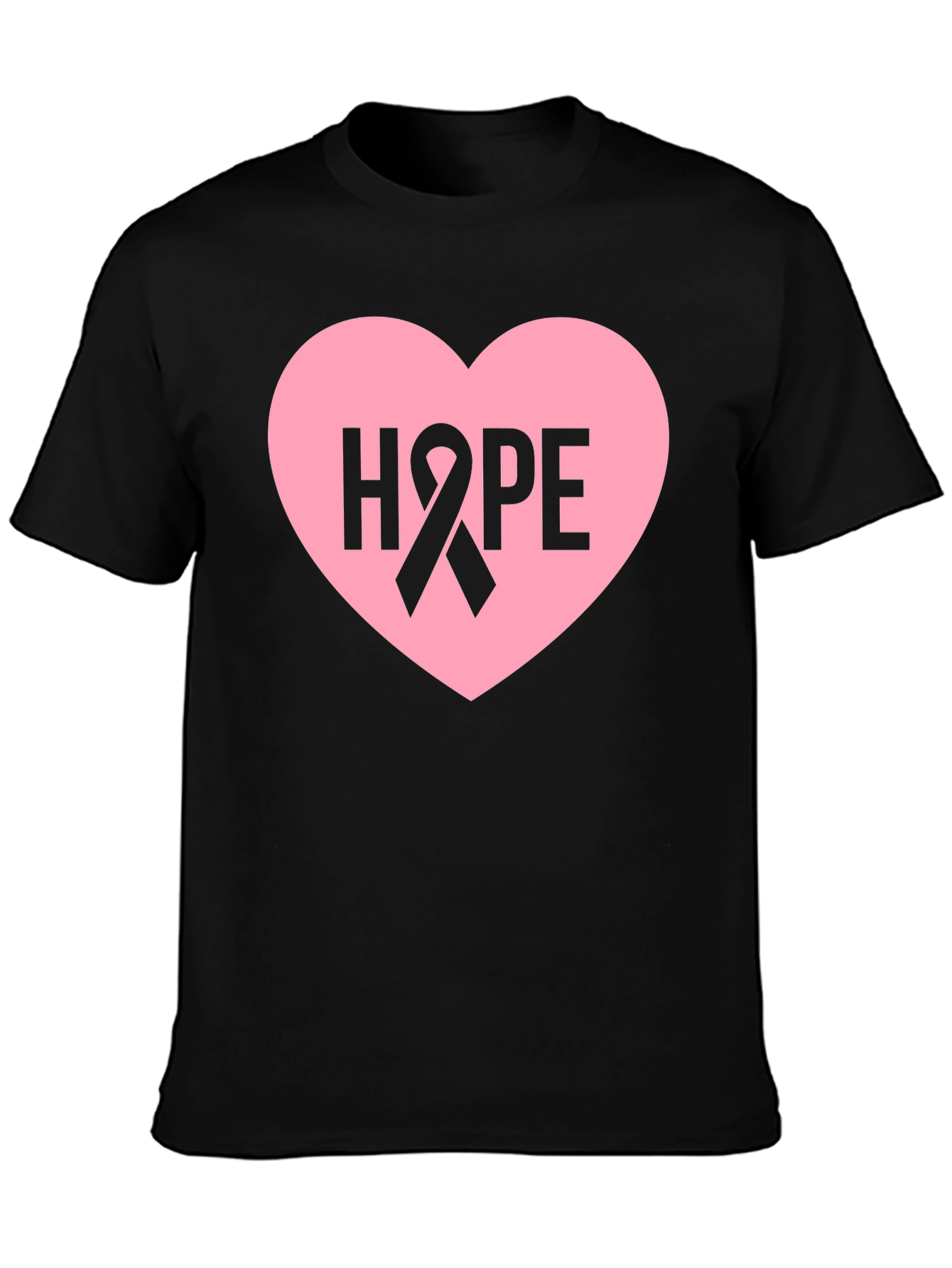 Hope Heart Ribbon T-Shirt - Breast Cancer Awareness
