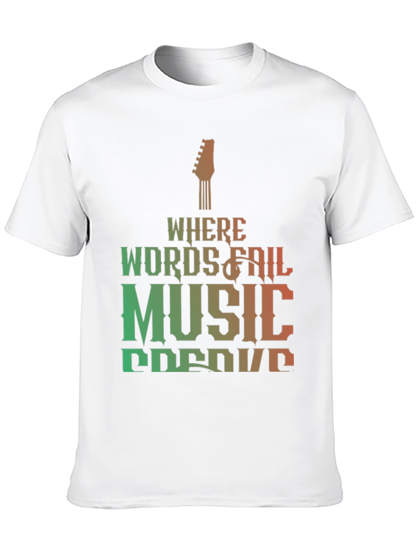 Music Speaks T-Shirt - Where Words Fail Design