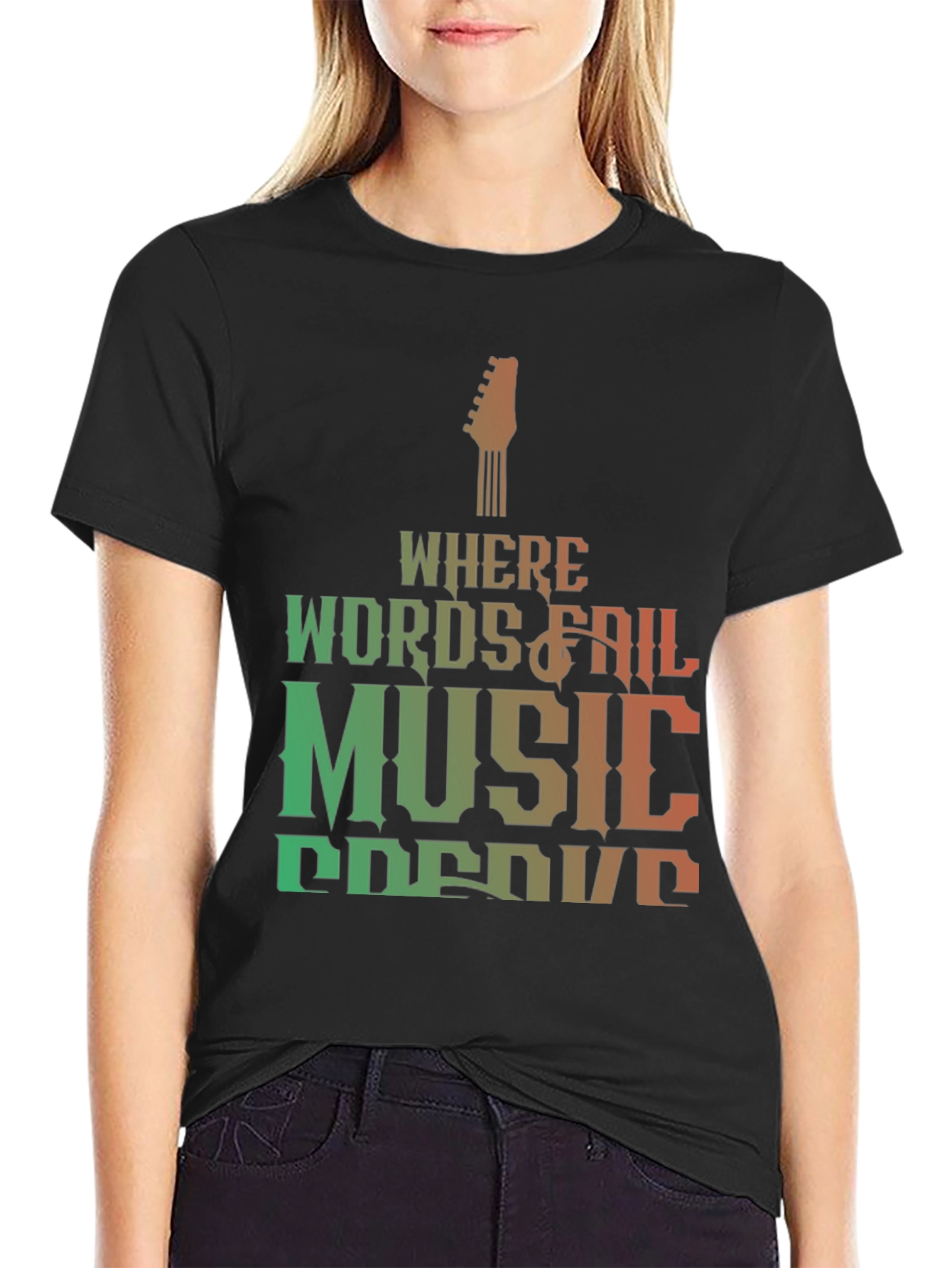 Music Speaks T-Shirt - Where Words Fail Design