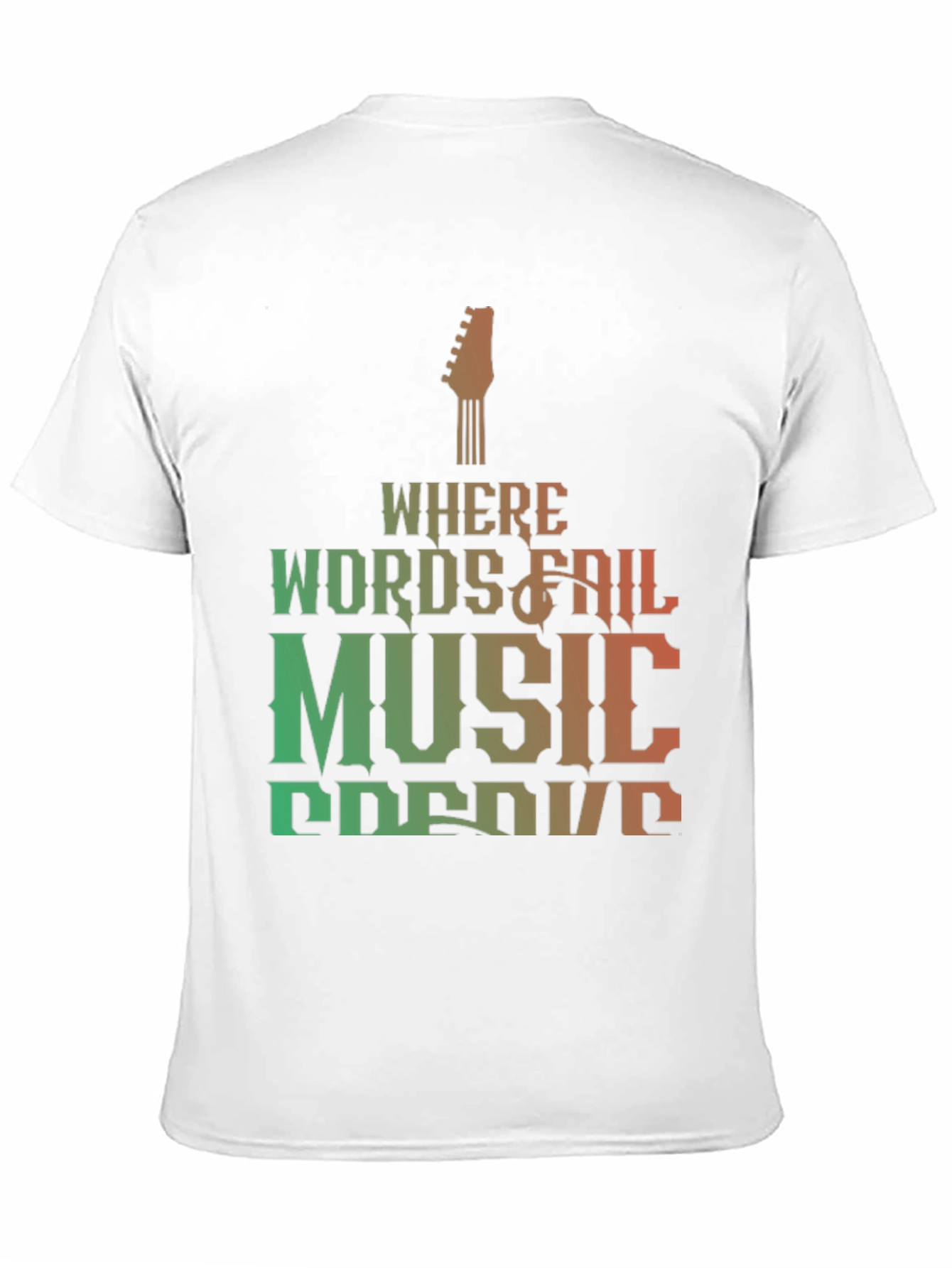 Music Speaks T-Shirt - Where Words Fail Design