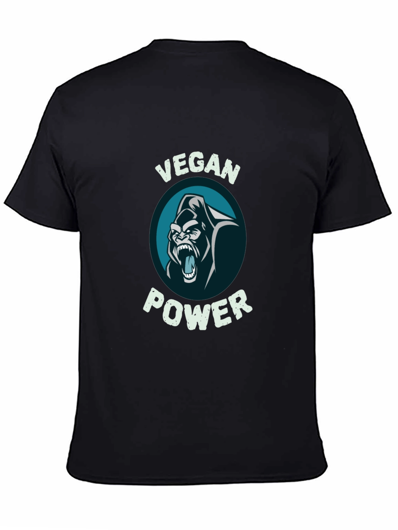 Vegan Power Gorilla Graphic T-Shirt