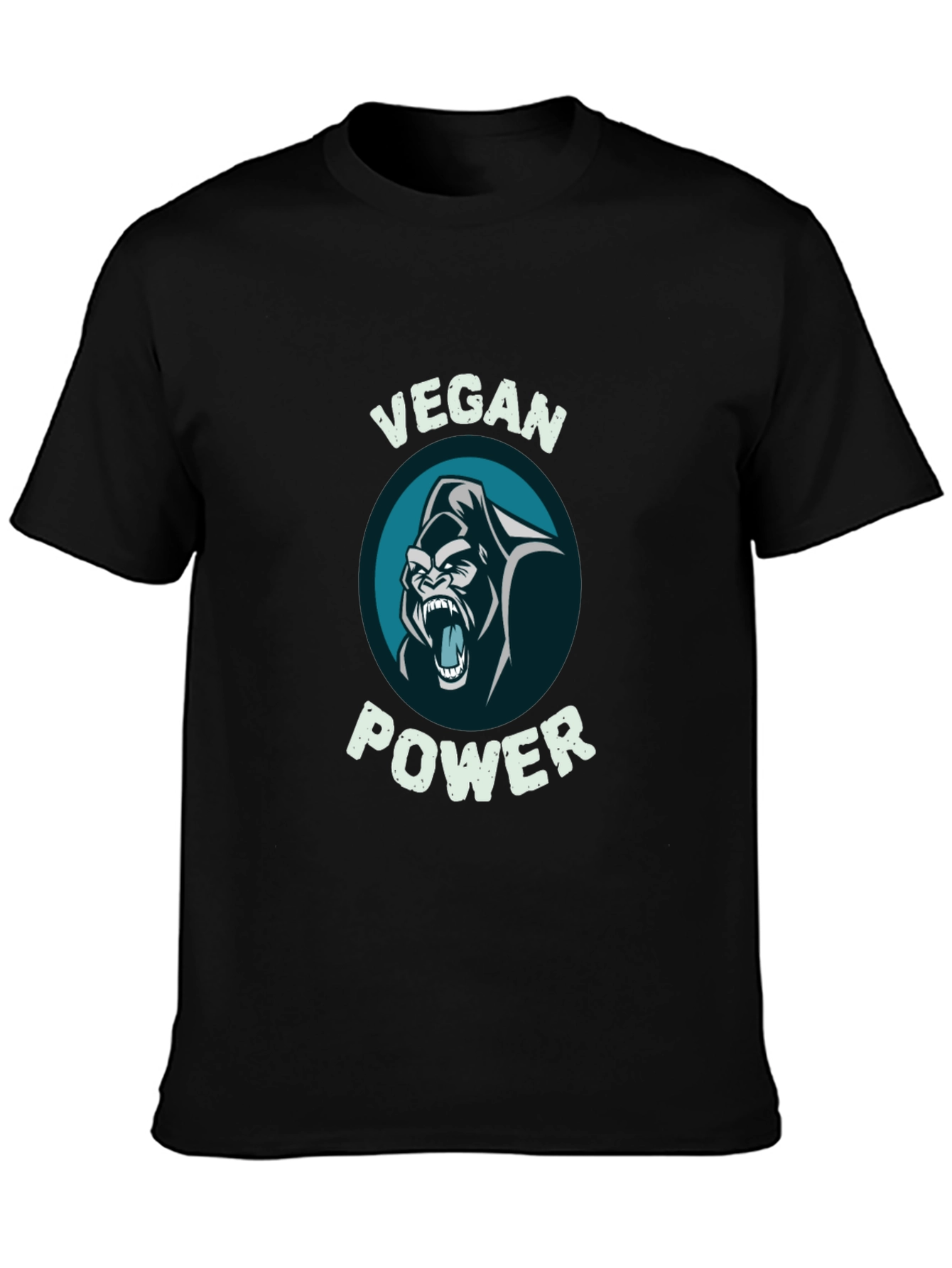 Vegan Power Gorilla Graphic T-Shirt