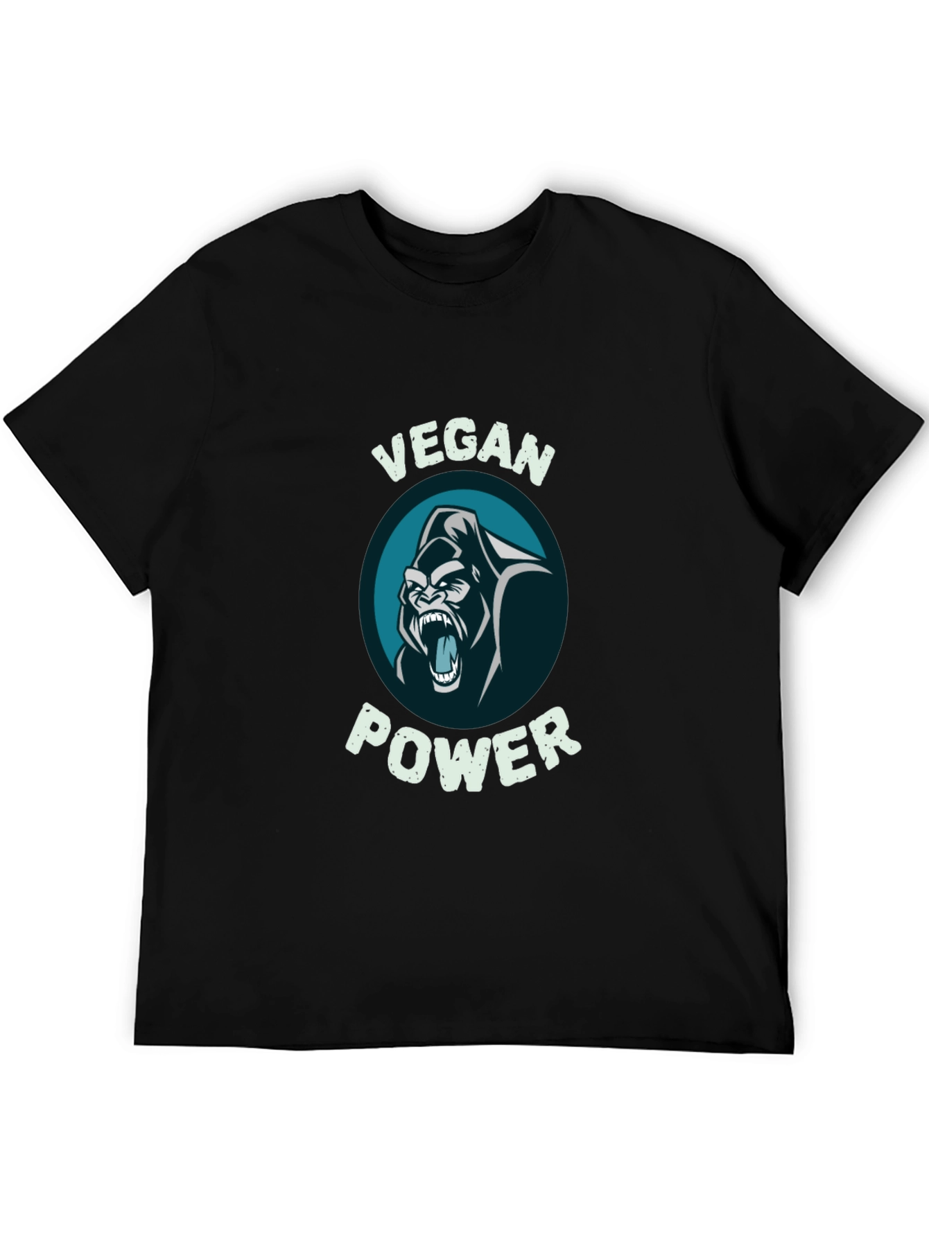Vegan Power Gorilla Graphic T-Shirt