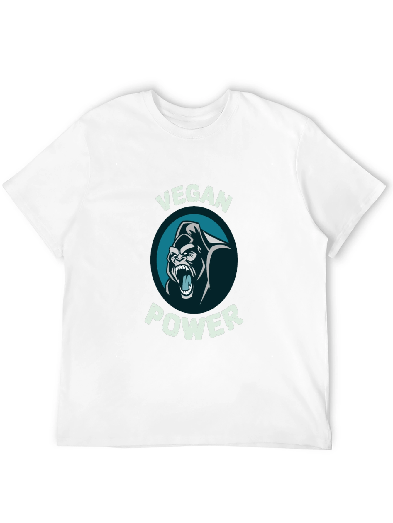 Vegan Power Gorilla Graphic T-Shirt