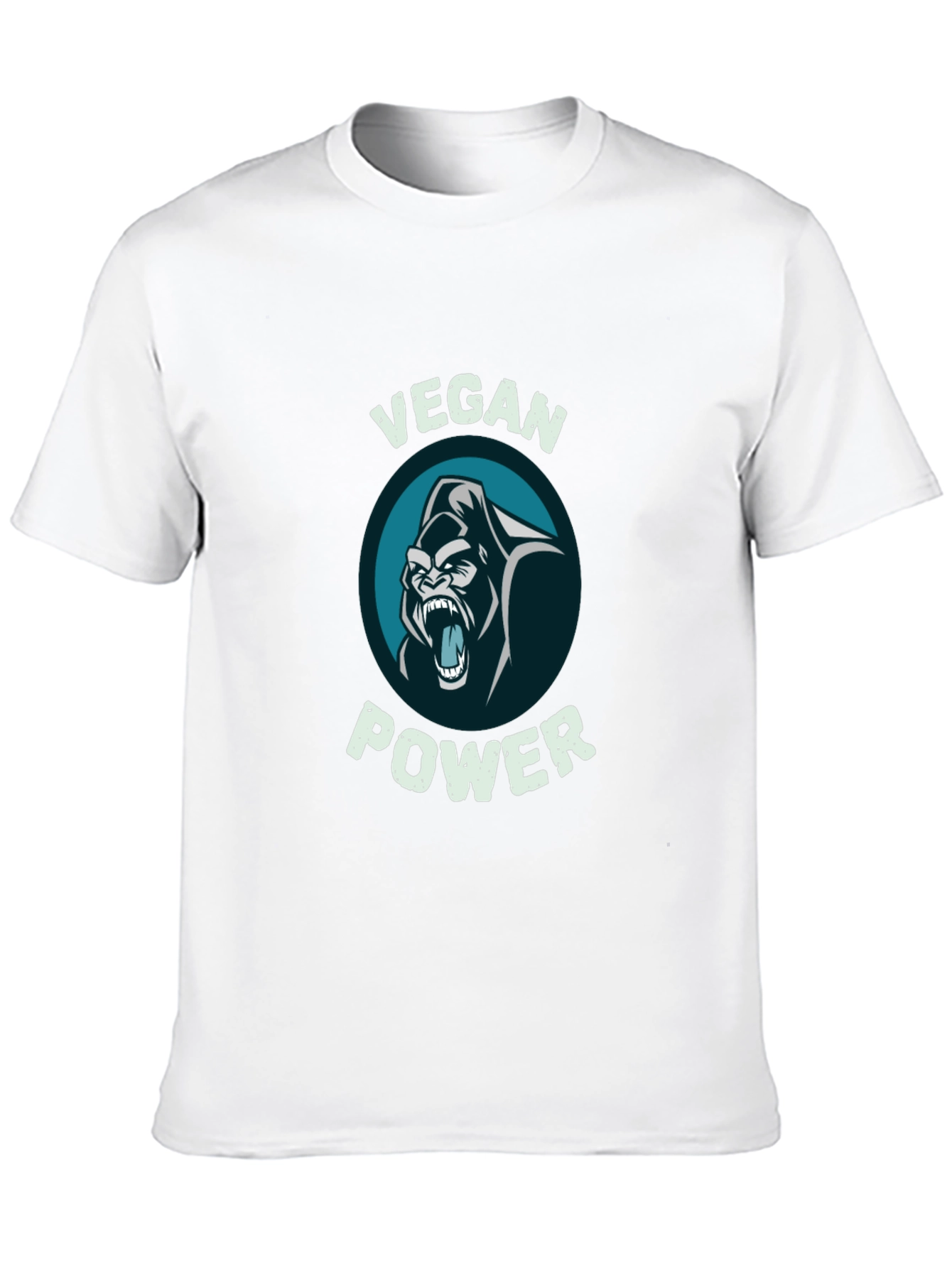Vegan Power Gorilla Graphic T-Shirt