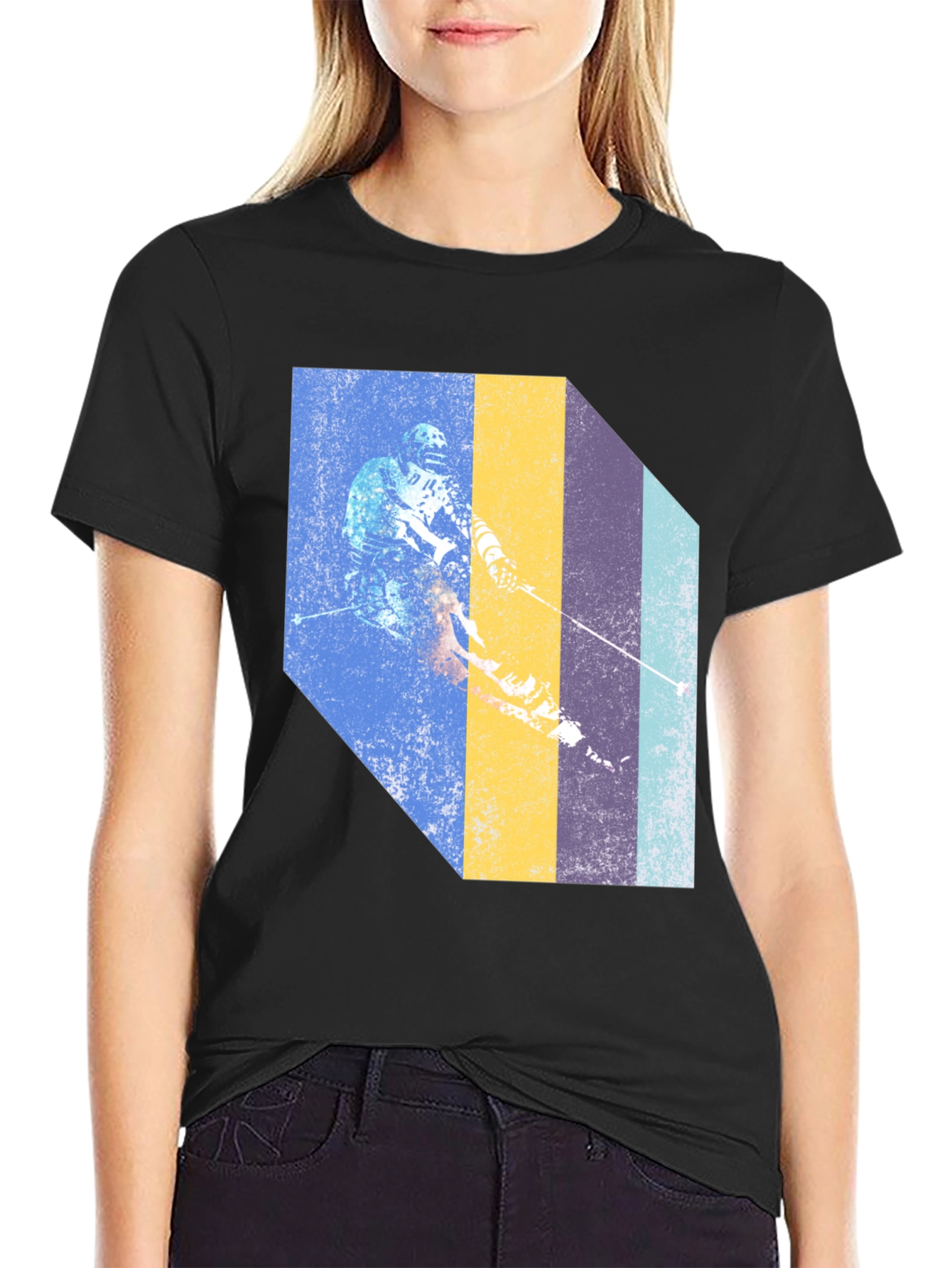 Retro Skier Graphic T-Shirt