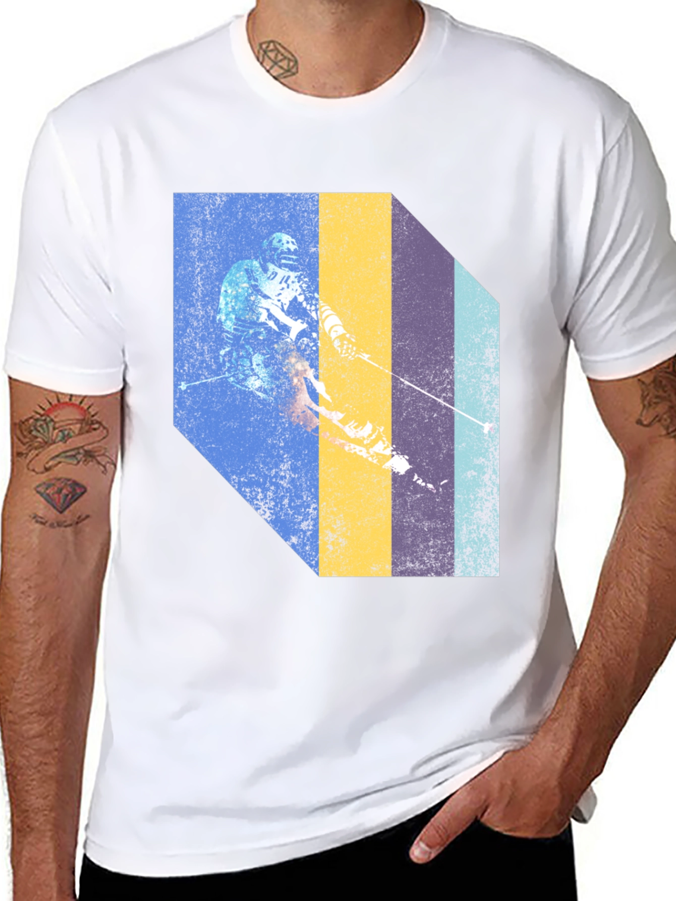 Retro Skier Graphic T-Shirt
