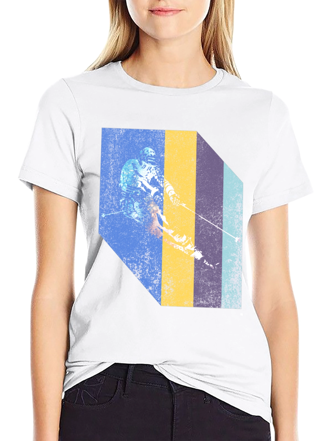 Retro Skier Graphic T-Shirt