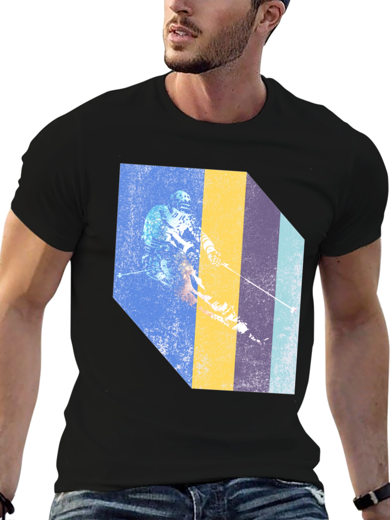 Retro Skier Graphic T-Shirt