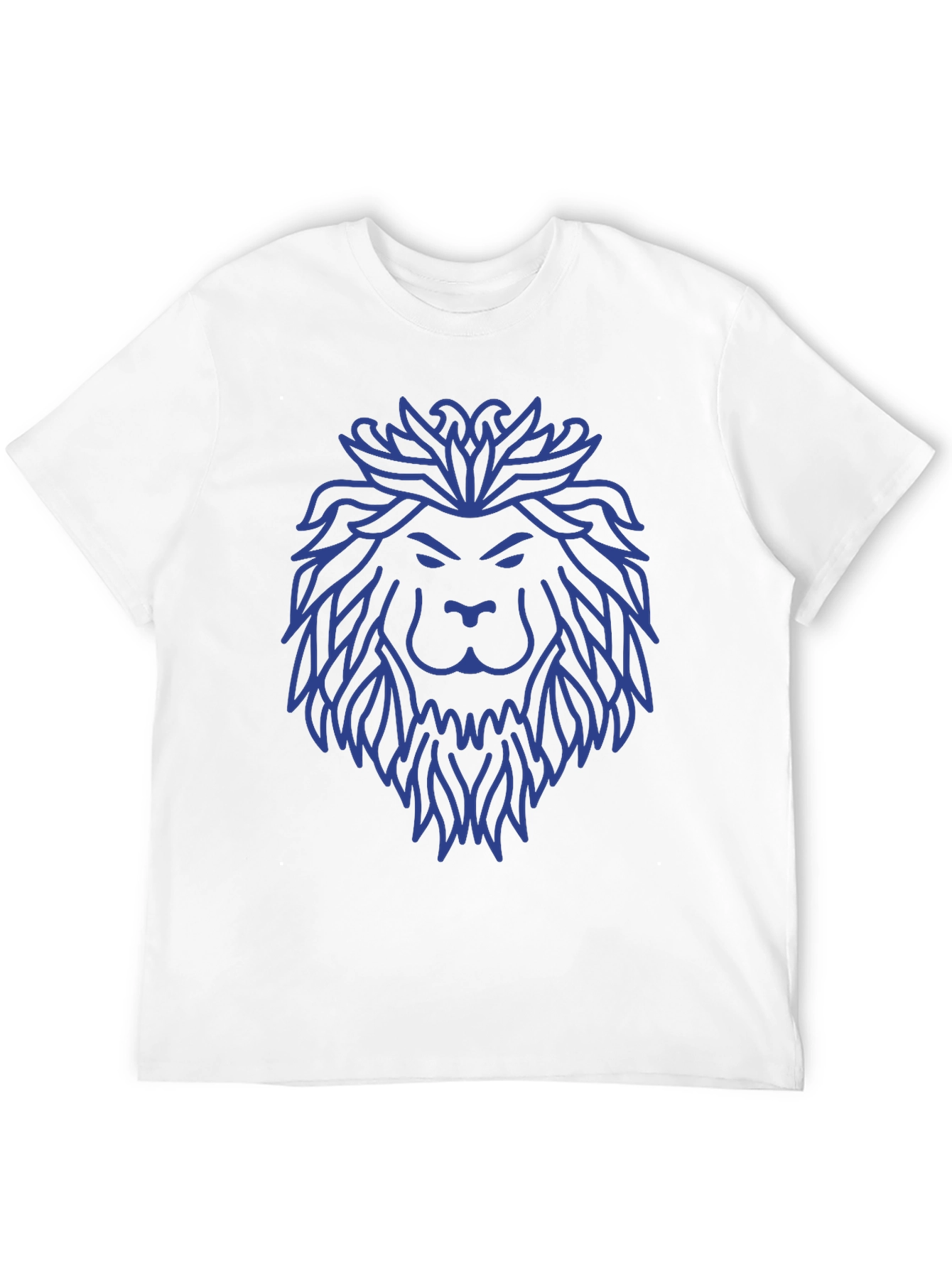 Lion Graphic Tee - Cobalt Blue on Black