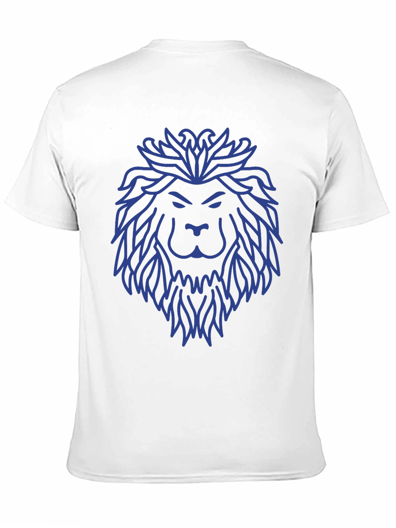 Lion Graphic Tee - Cobalt Blue on Black