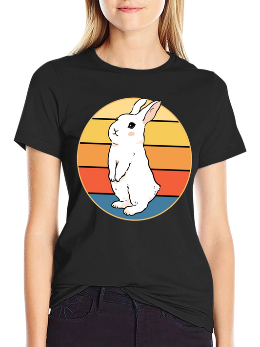 Retro Rabbit T-Shirt - Cute Bunny Design