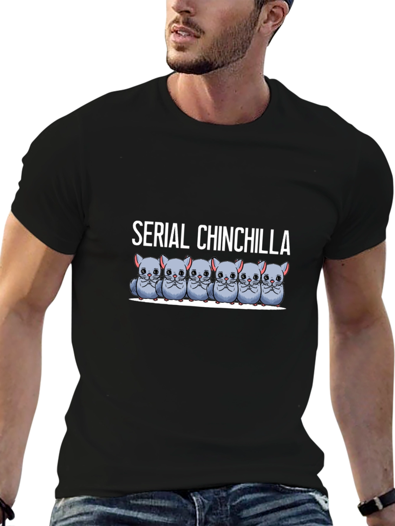 Serial Chinchilla Black T-Shirt