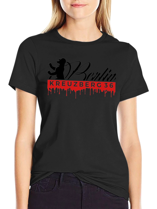 Berlin Kreuzberg 36 Graphic Tee - Black Cotton T-Shirt