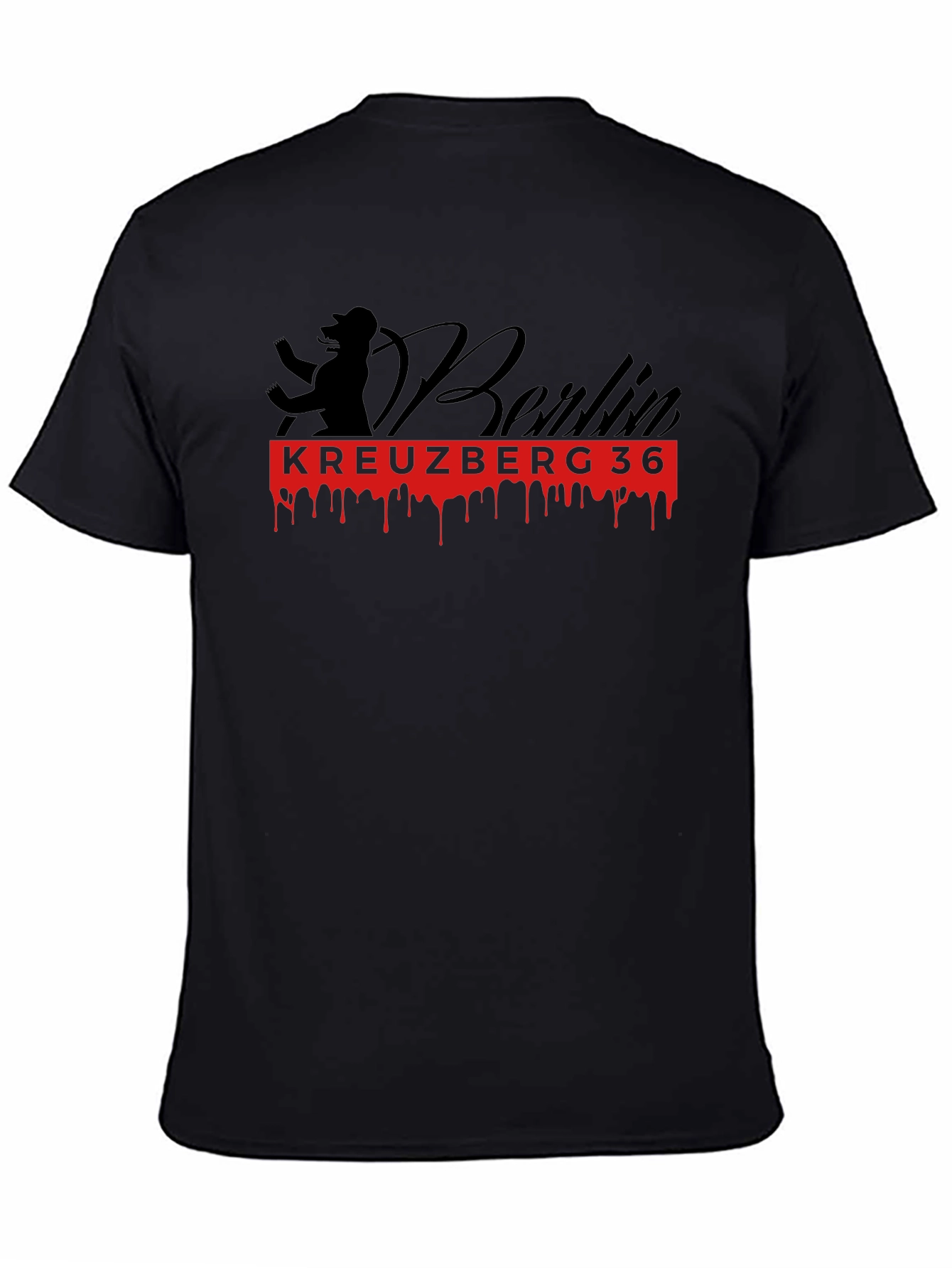 Berlin Kreuzberg 36 Graphic Tee - Black Cotton T-Shirt