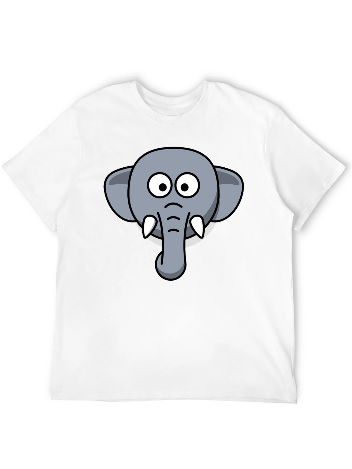 Elephant Graphic Tee - Mens Black Cotton T-Shirt