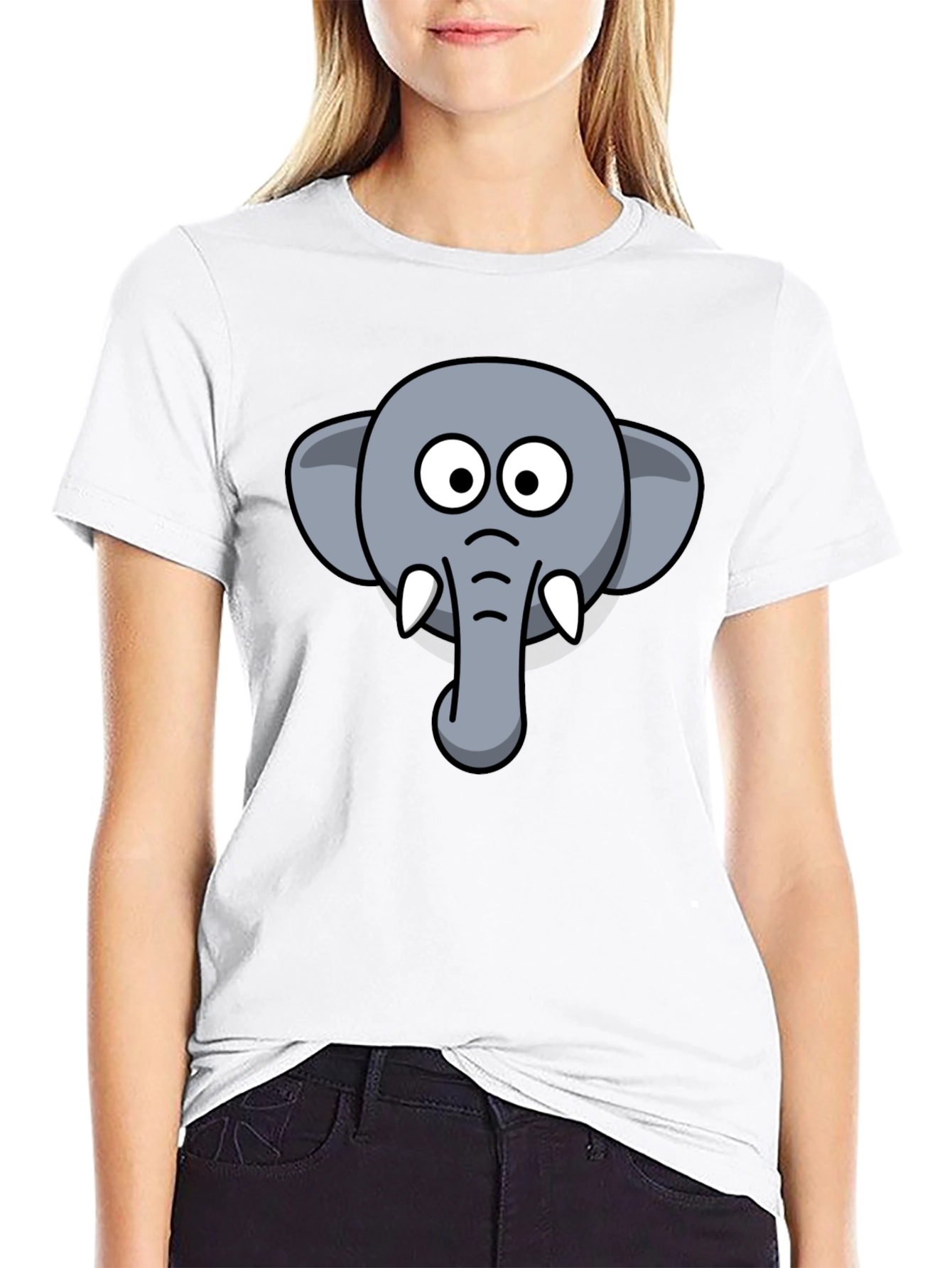 Elephant Graphic Tee - Mens Black Cotton T-Shirt