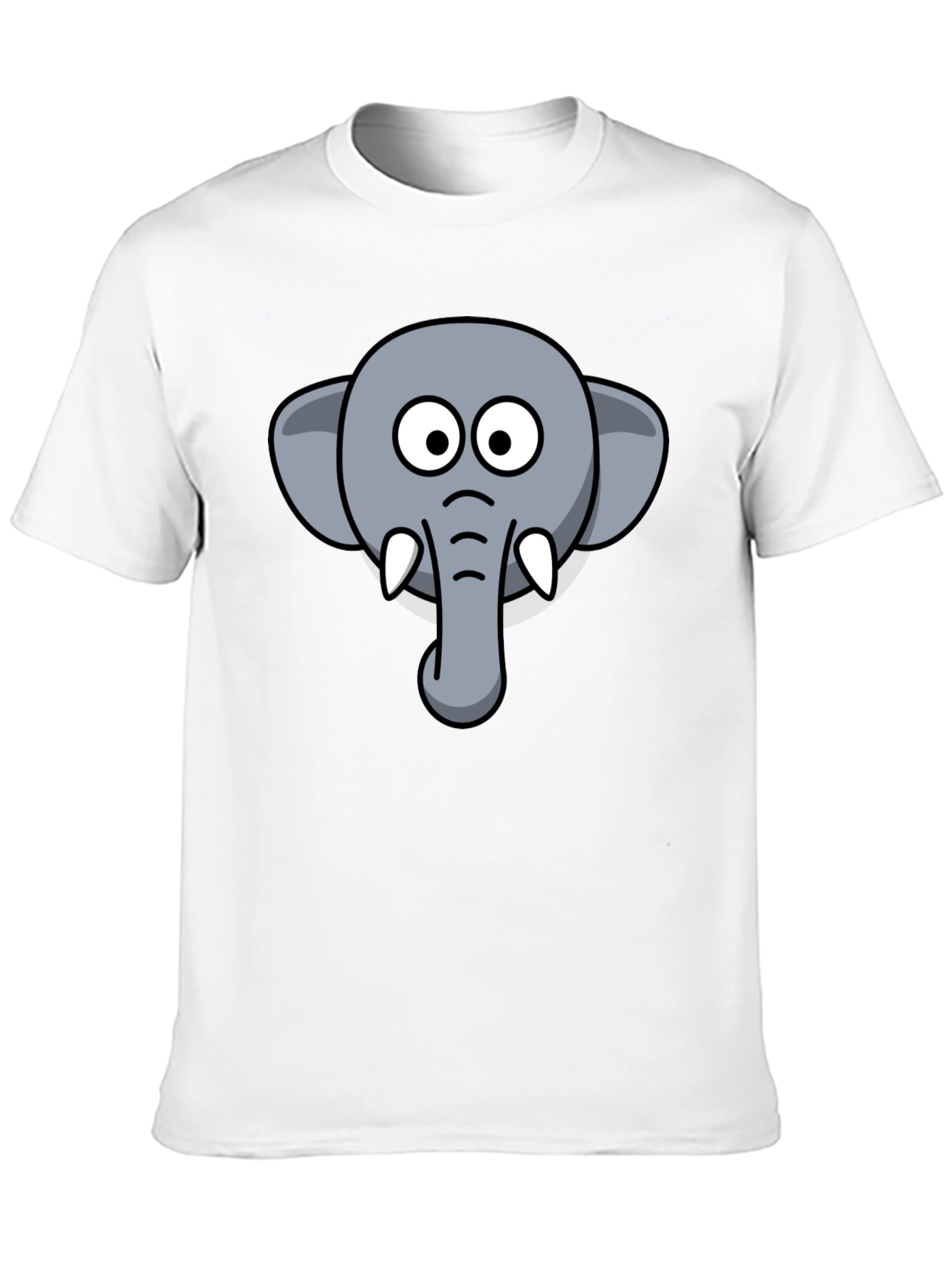 Elephant Graphic Tee - Mens Black Cotton T-Shirt