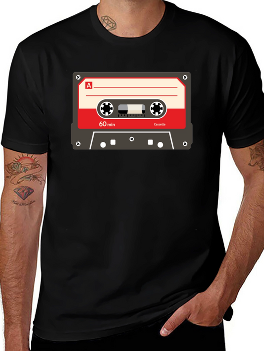 Retro Cassette Tape Graphic T-Shirt - Vintage Music Tee
