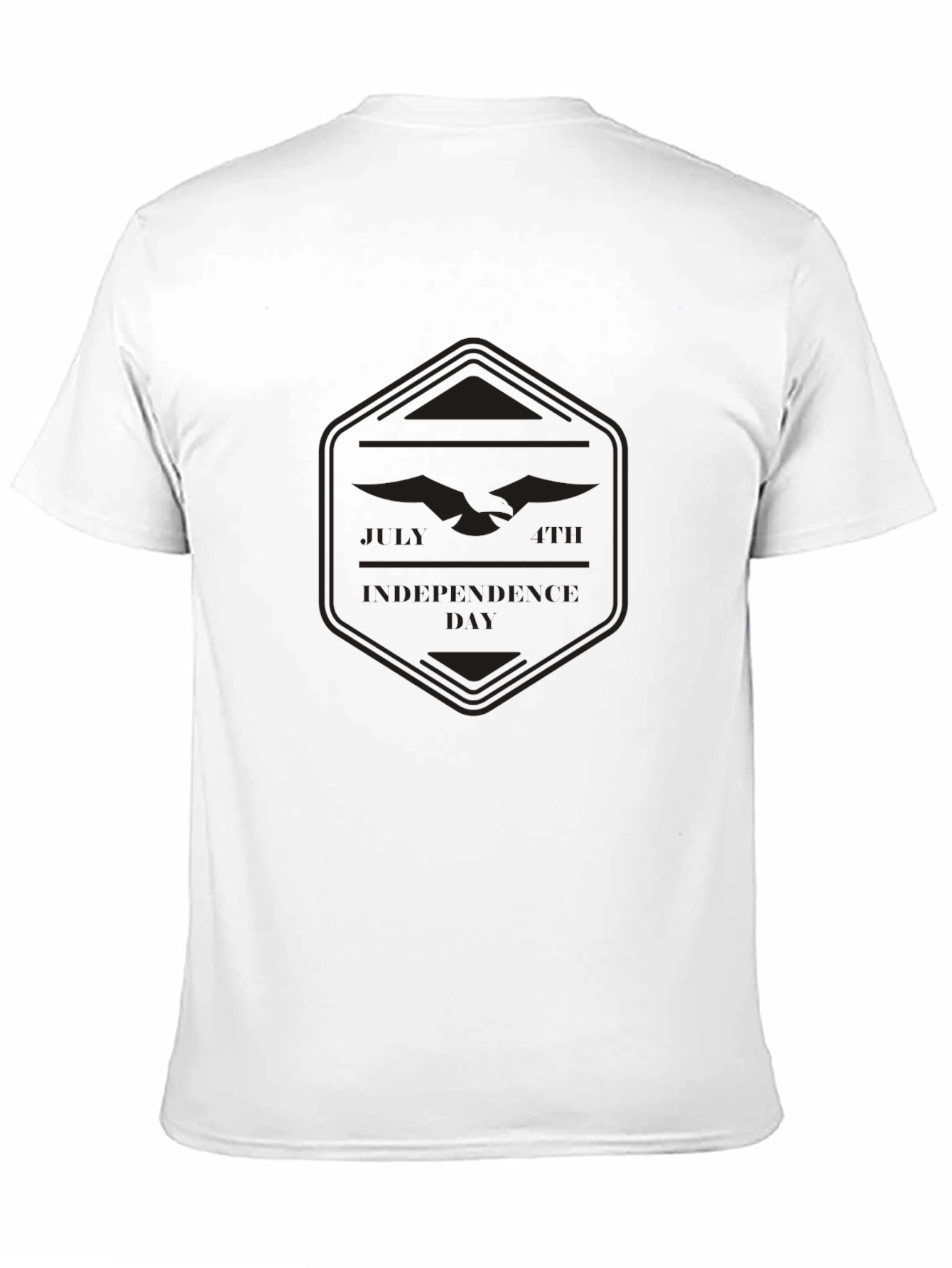 Independence Day Eagle Graphic Tee - Black
