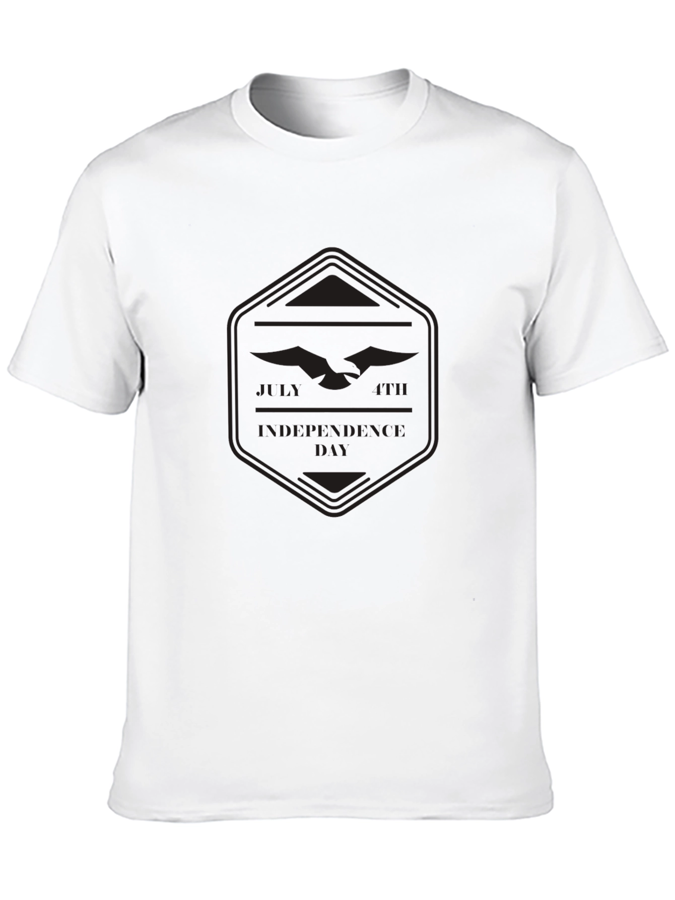 Independence Day Eagle Graphic Tee - Black